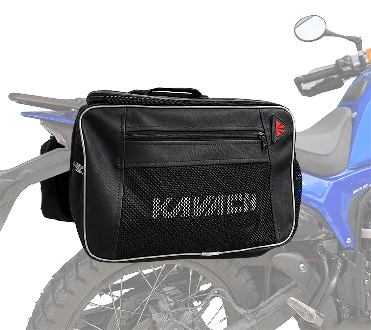 Kavach- Dual 25L Waterproof Motorcycle Saddlebag – Heavy-Duty PVC Soft Panniers with Reflective Design